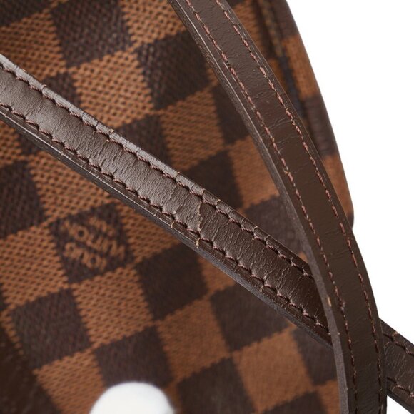 LOUIS VUITTON Authentic Brown Damier Leather Pochette Pouch - Picture 5 of 10